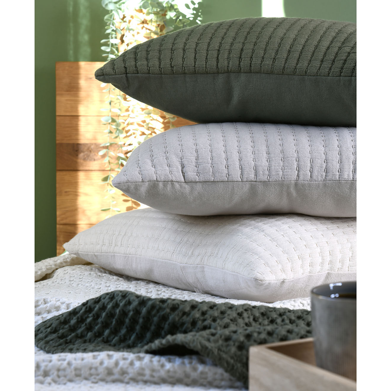 Stof Coussin Tina anthracite - 45x45 cm