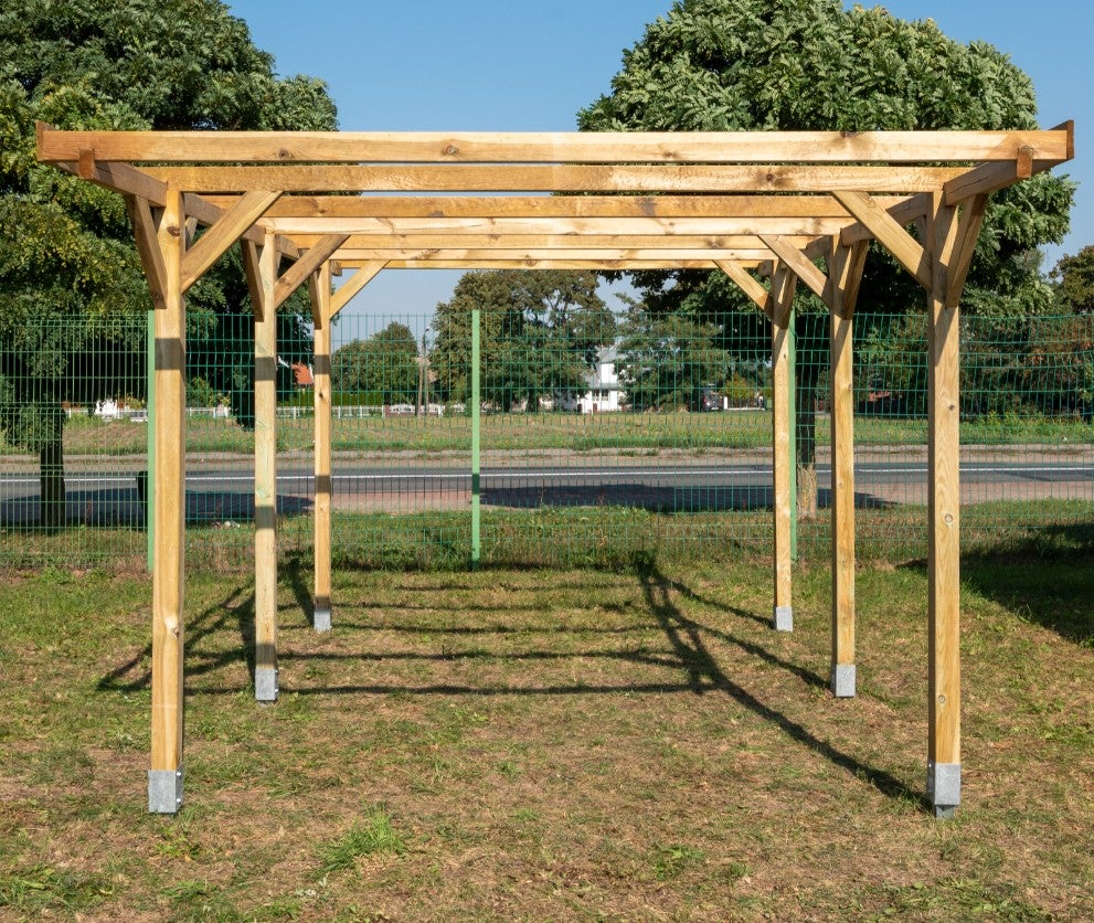 Carport garage dak 3,04x5,12 m - 15,57 m2