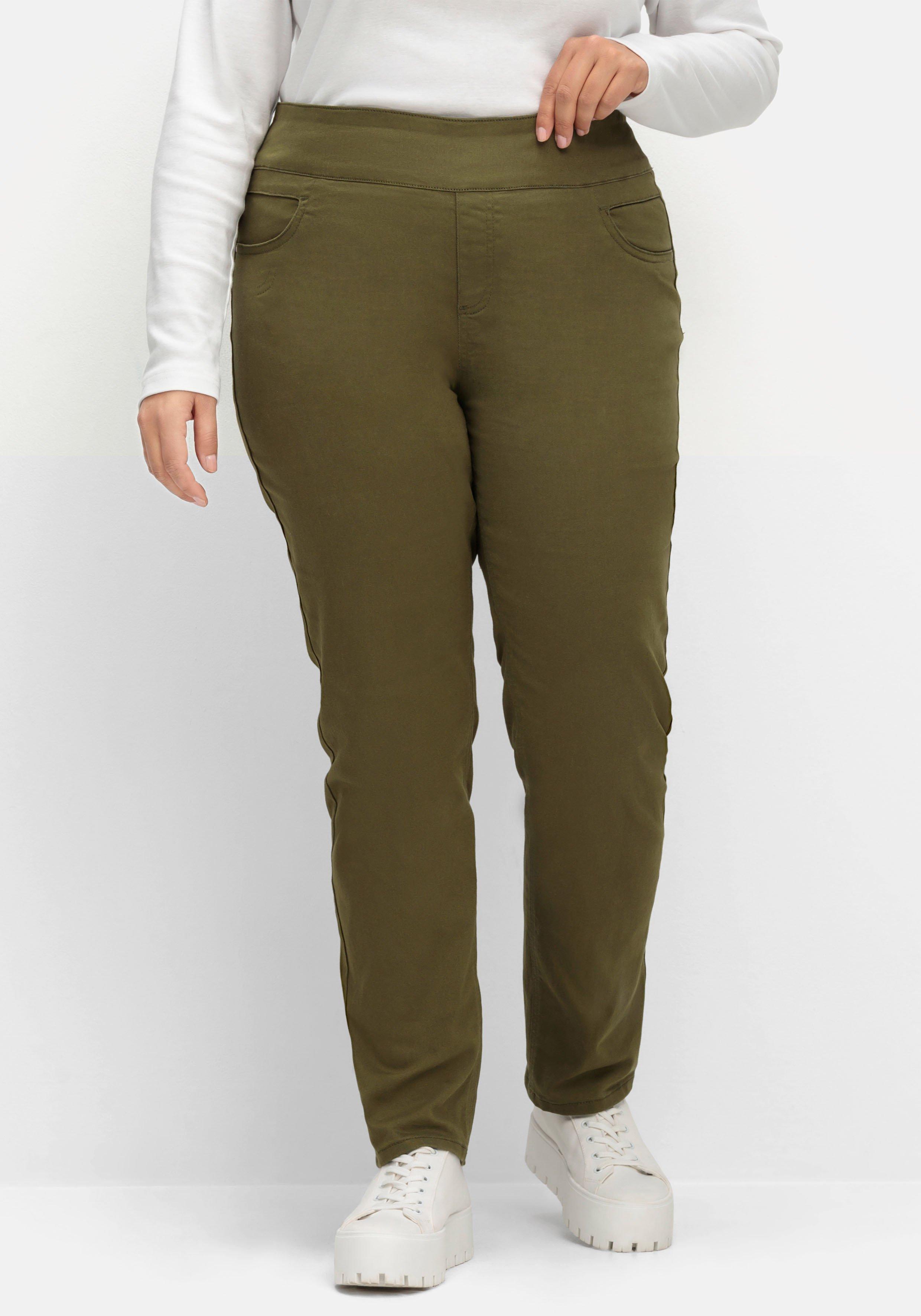 Gerade Hose mit hohem Rundum-Dehnbund