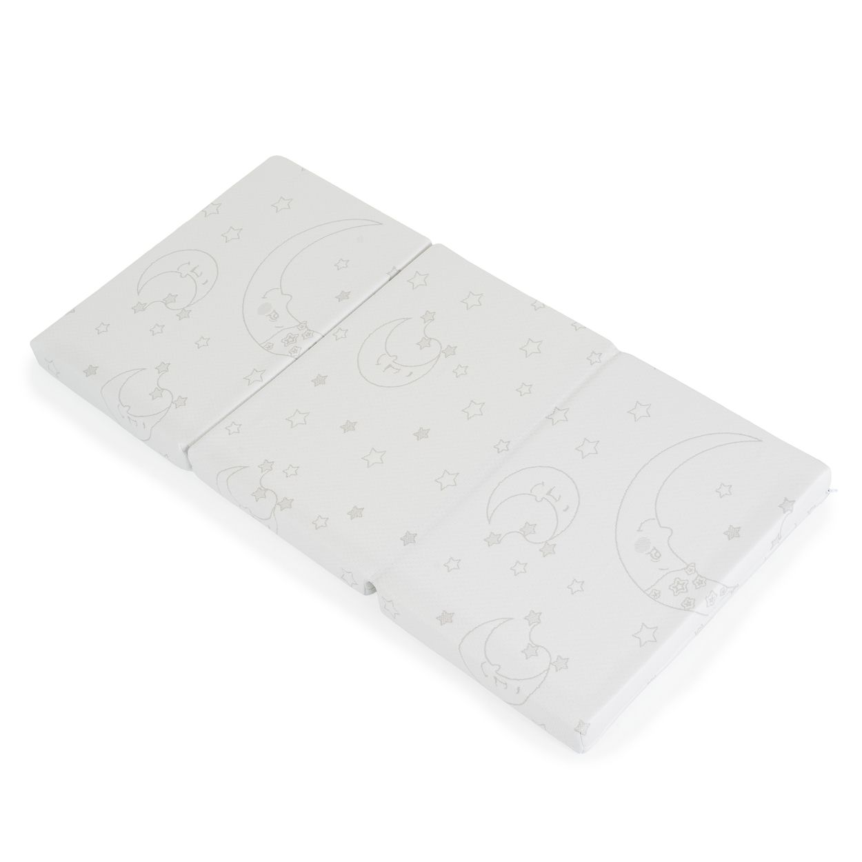 Moni Babybett Faltmatratze, Klappmatratze Snooze 120 x 60 x 6 cm, Bezug waschbar weiß