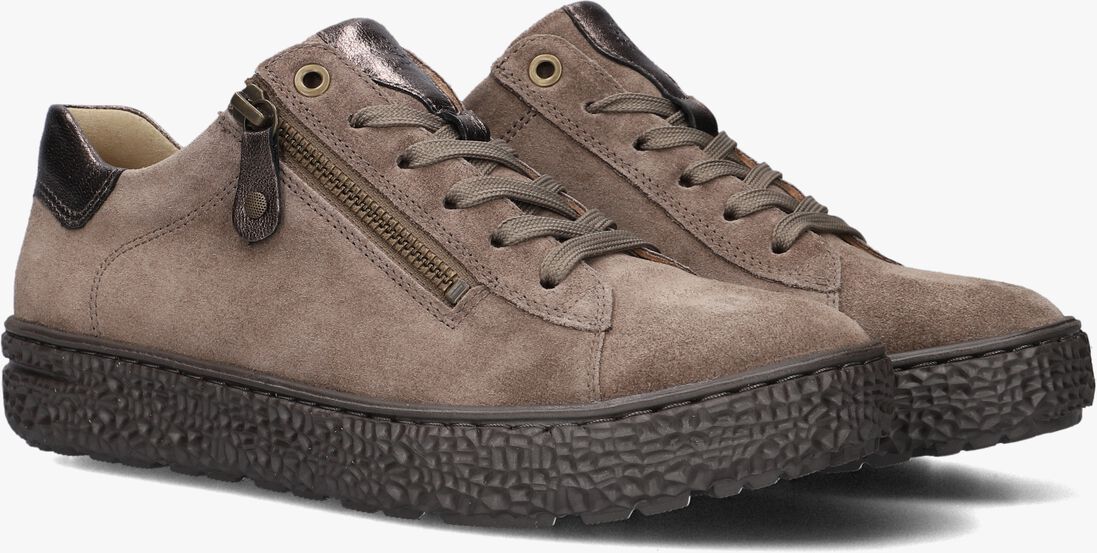taupe hartjes sneakers combi met hiel suede h ls sneaker