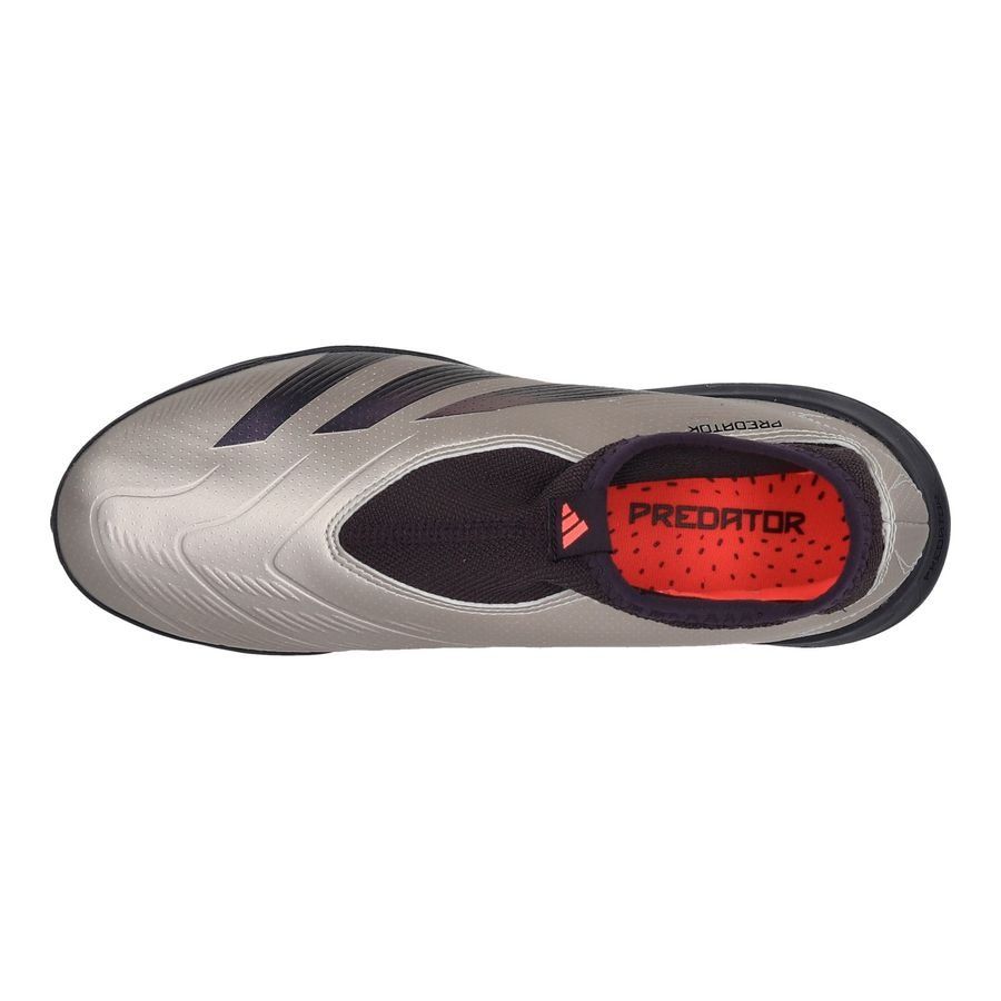 adidas Predator League Laceless TF Vivid Horizon - Argenté/Aurora Black/Turbo Enfant