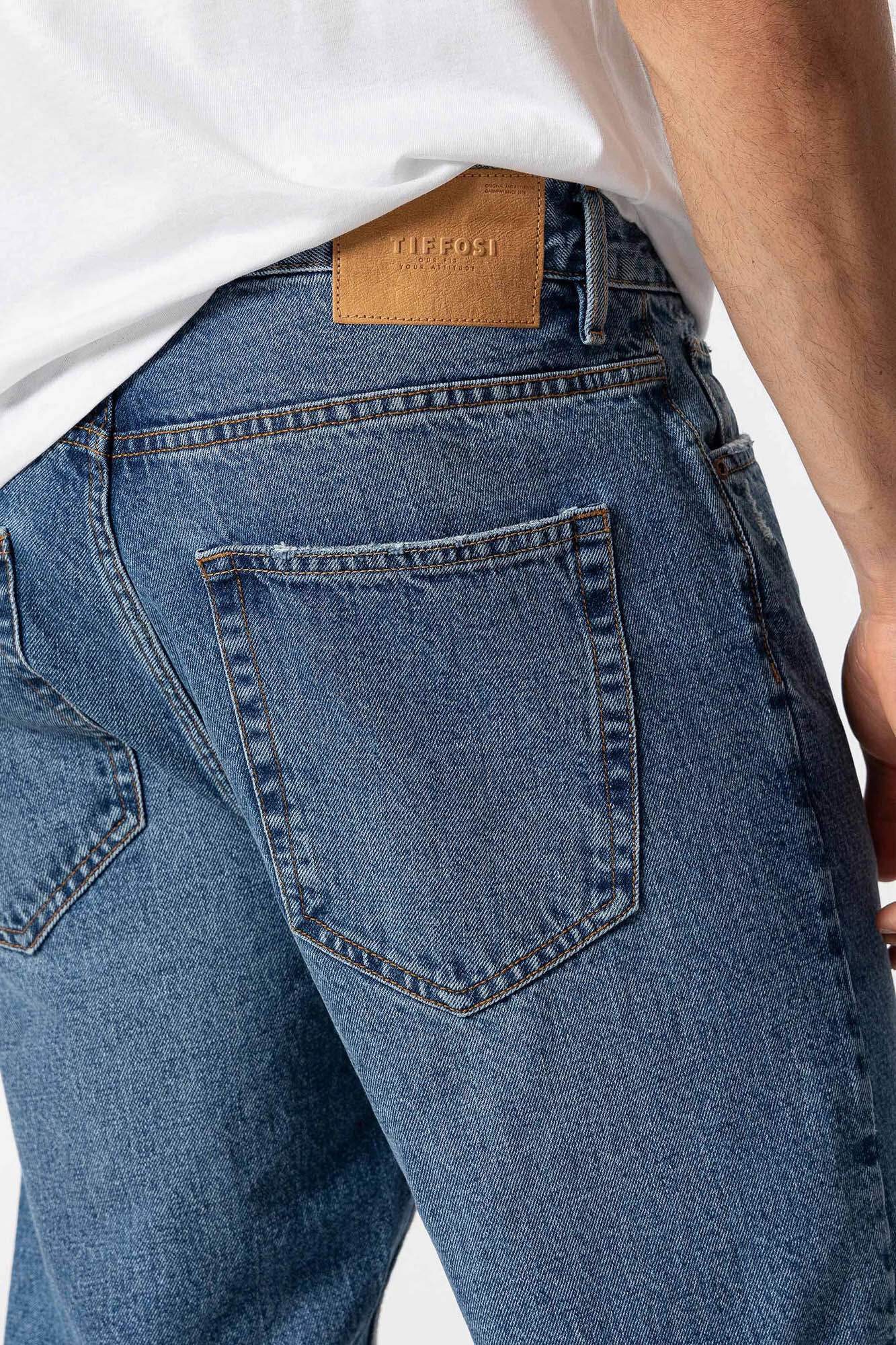 Calça jeans de corte relaxado
