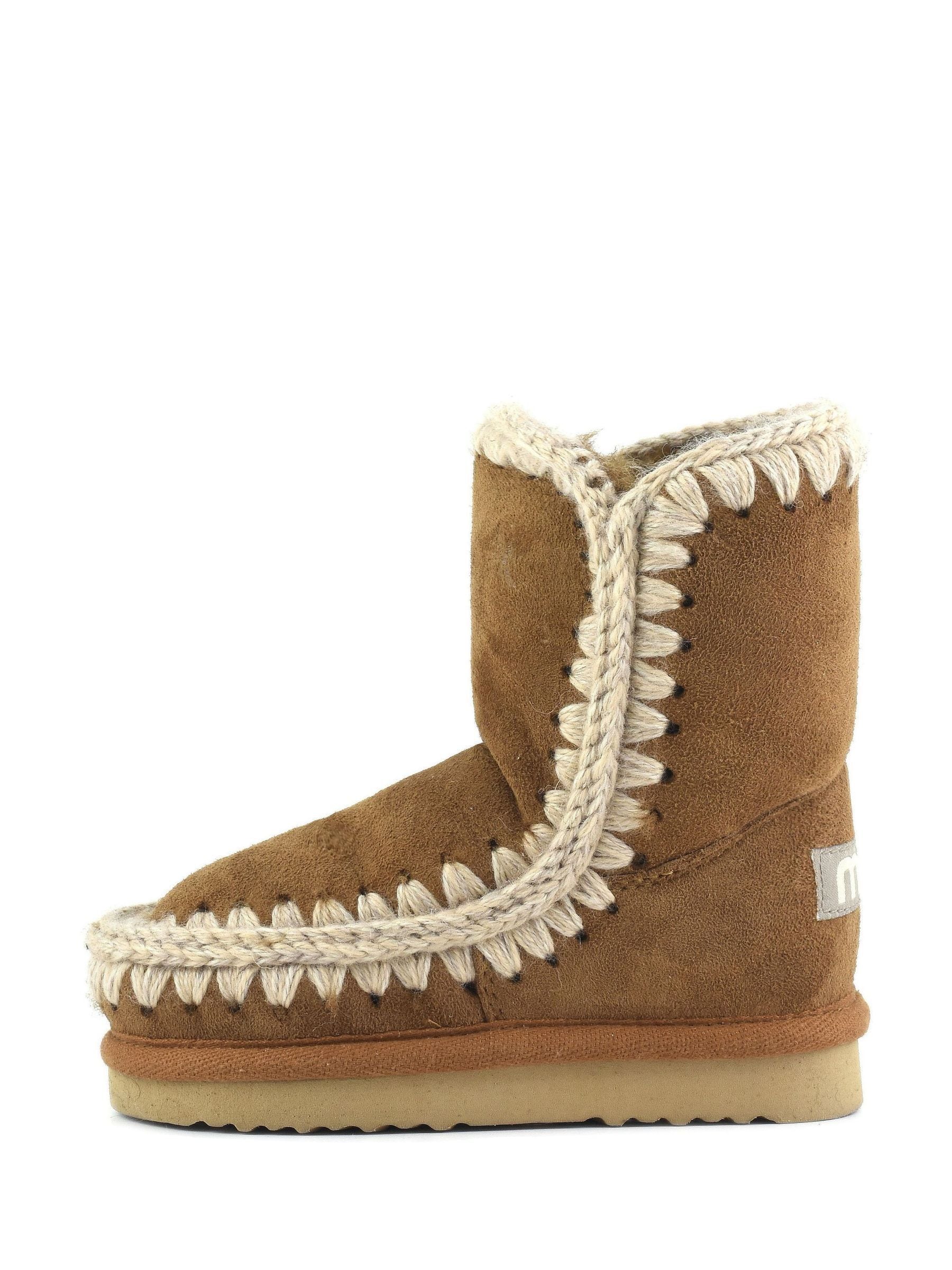 Mou Eskimo Sheepskin Lined Kids Suede Boots