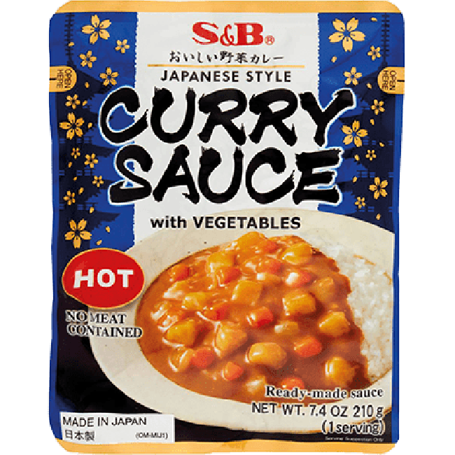 S&B Instant Vegetarische Curry Heet 210g