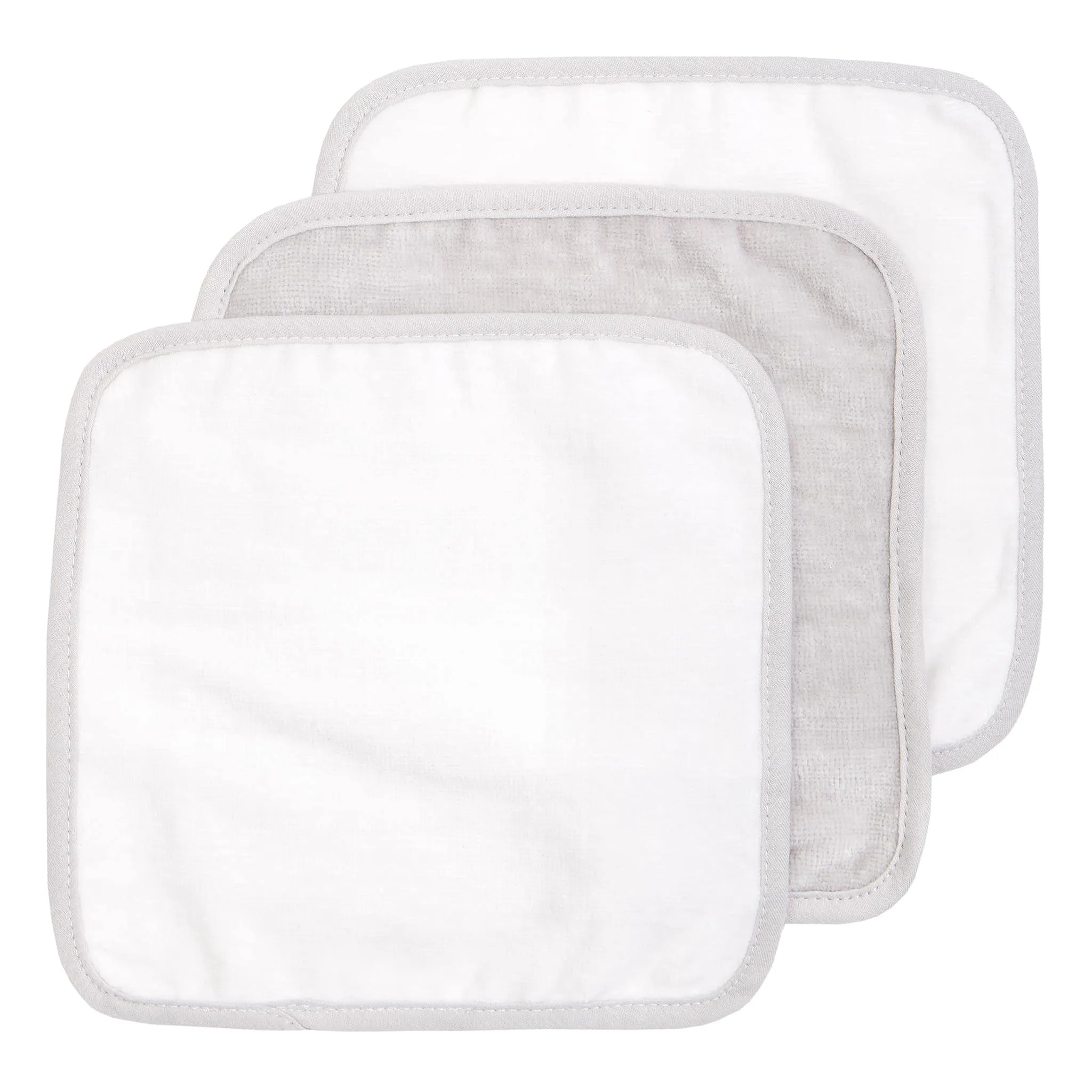 Petit Lem Ensemble Serviette de Bain et 3 Débarbouillettes - Éléphants