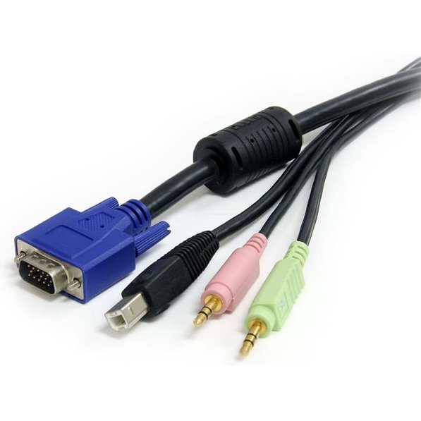 StarTech.com Câble pour Switch KVM VGA avec USB et Audio et Micro - 1.80m