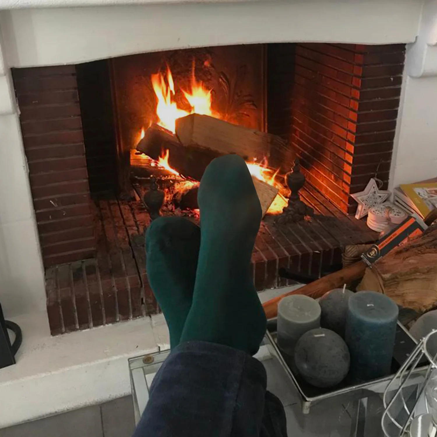 Chaussettes Bambou Vert-Chaussettes bambou