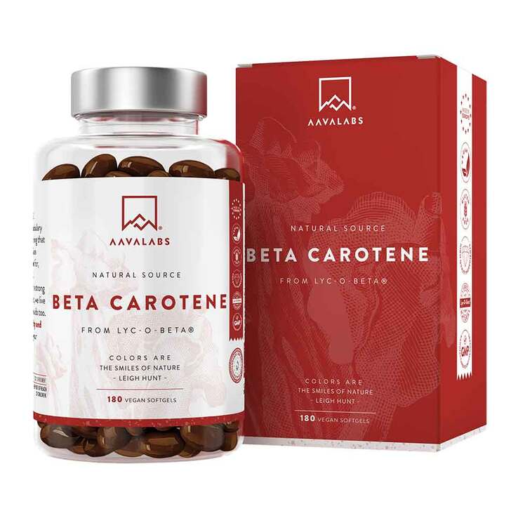 Aavalabs Beta Carotin Vitamin A vegan Weichkapseln, 180 St