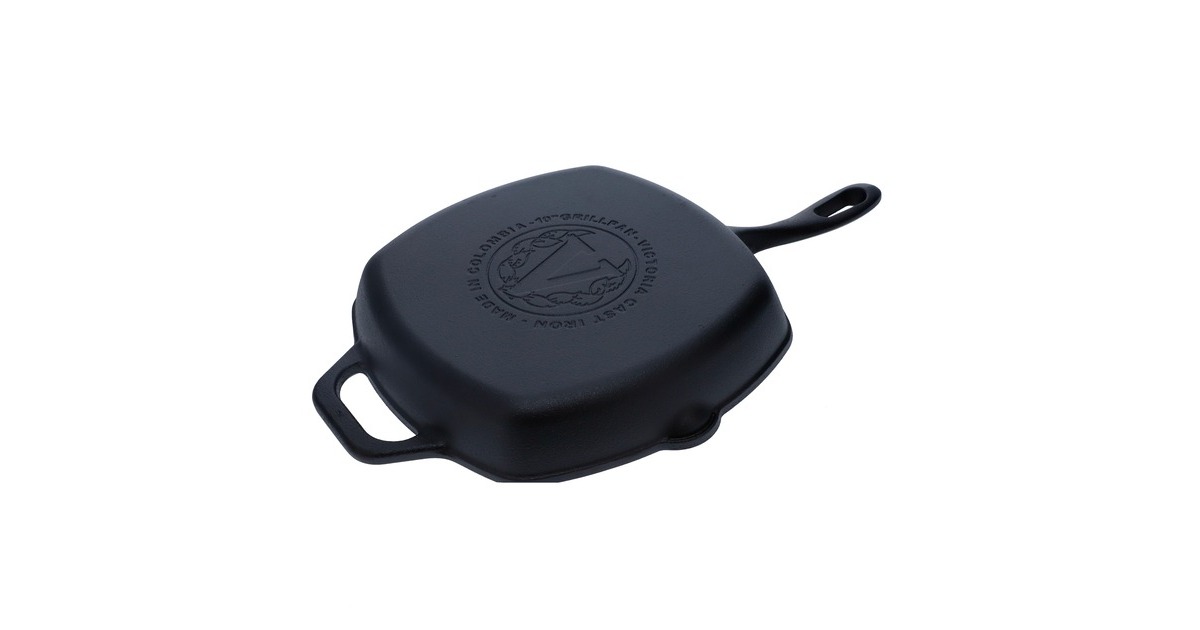VictoriaSquare Grillpan 25 cm, Seasoned bak-/braadpan  (Zwart, Color packaging)