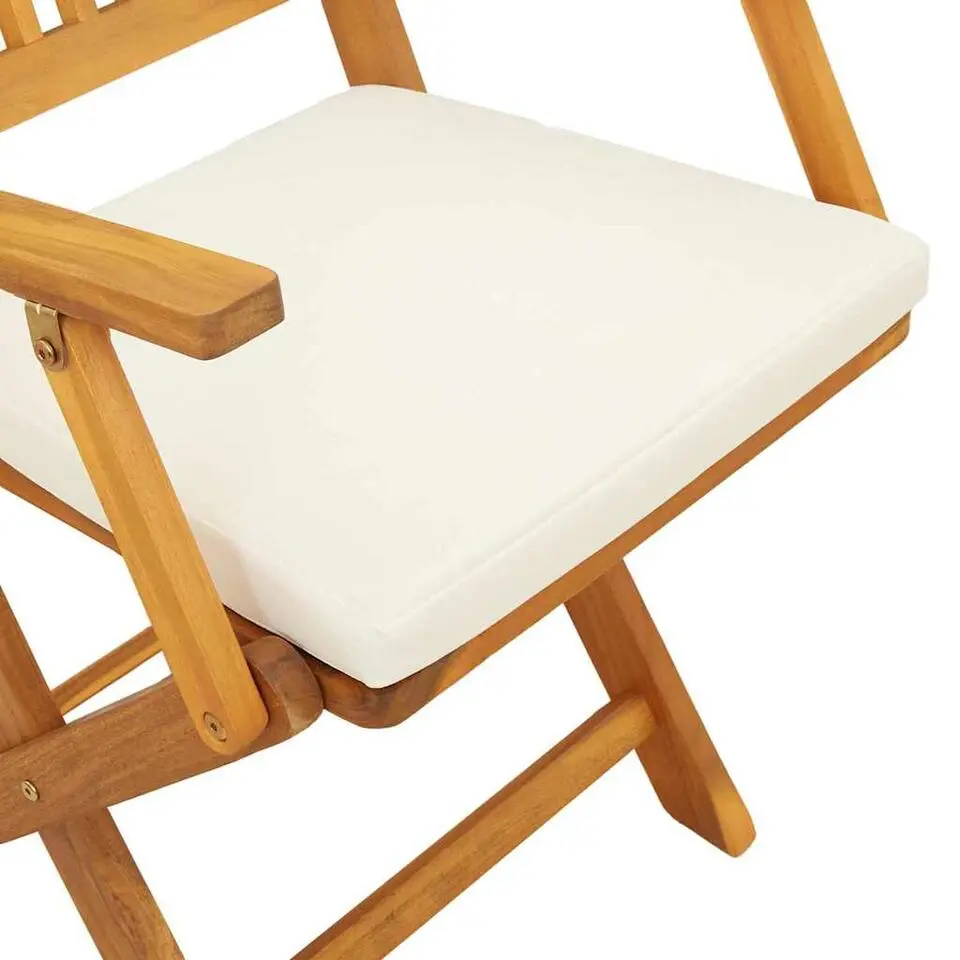 vidaXL - Buiten Zitplaatsen - Wit - Massief acaciahout - 49 x 57,5 x 92cm