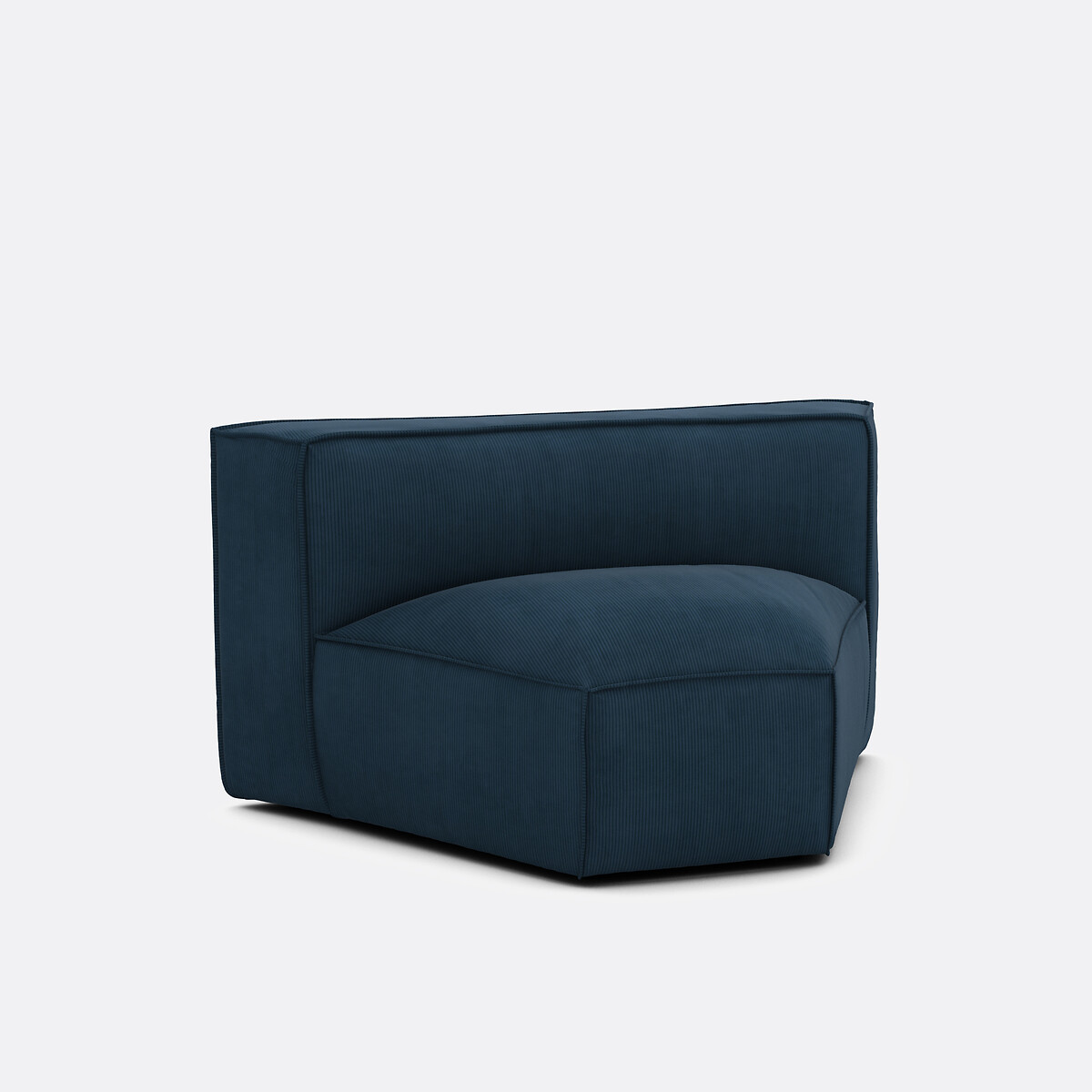 LA REDOUTE INTERIEURS<br>Canto modular aberto, veludo cotelê Seven