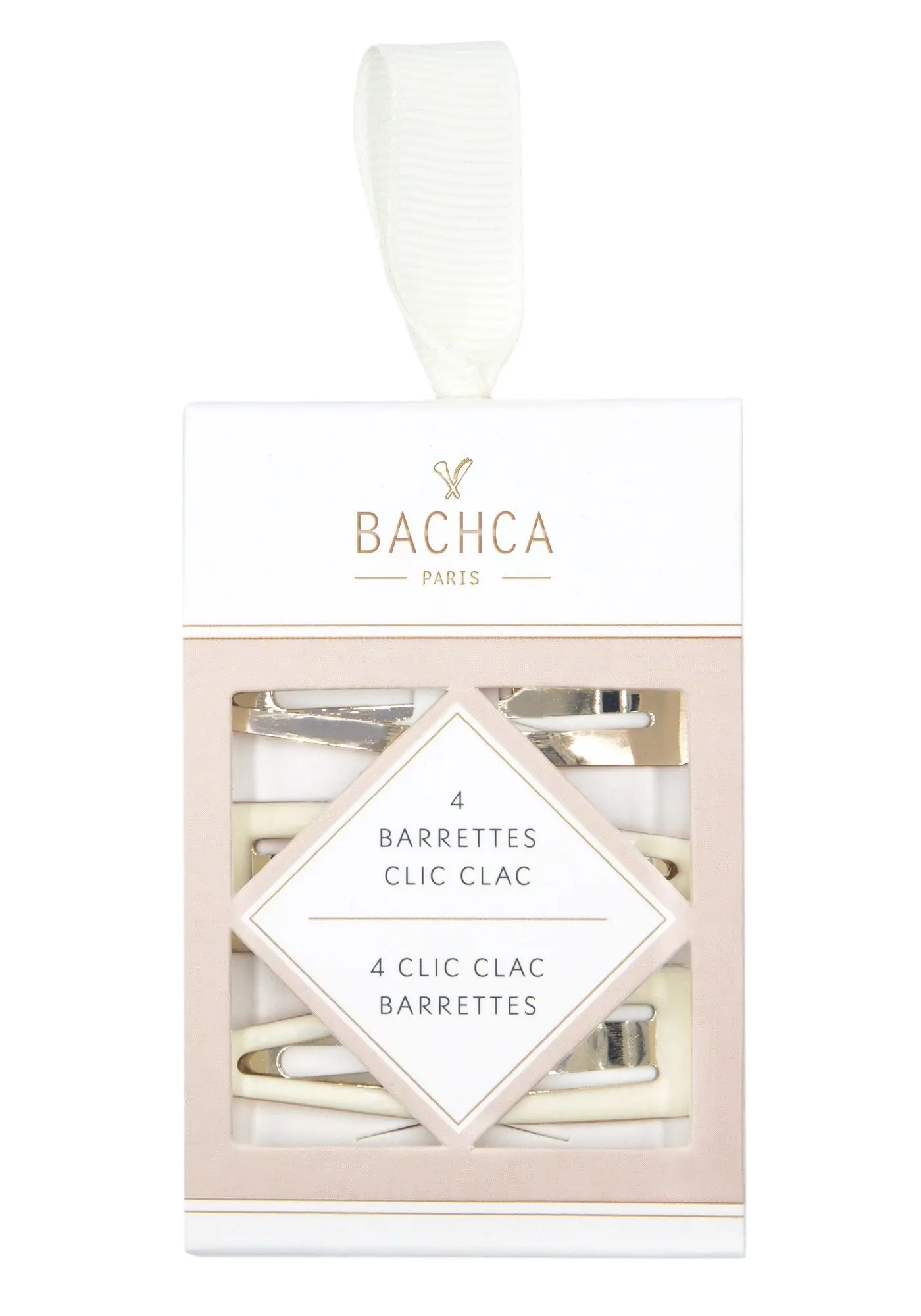Bachca - BACHCA Barrettes Clic Clac x4- Élastique, barrette et pince