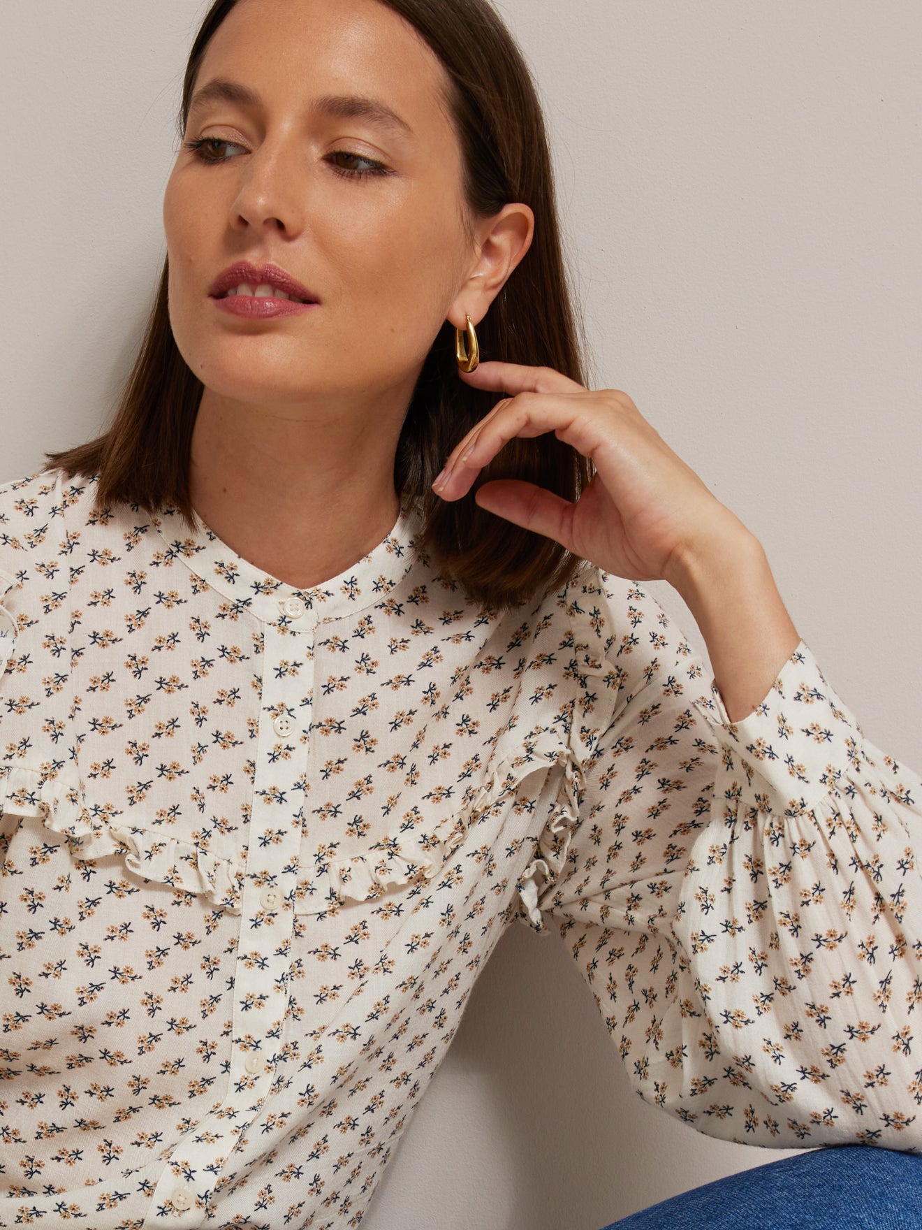 Chemise volantée femme imprimé Kate
