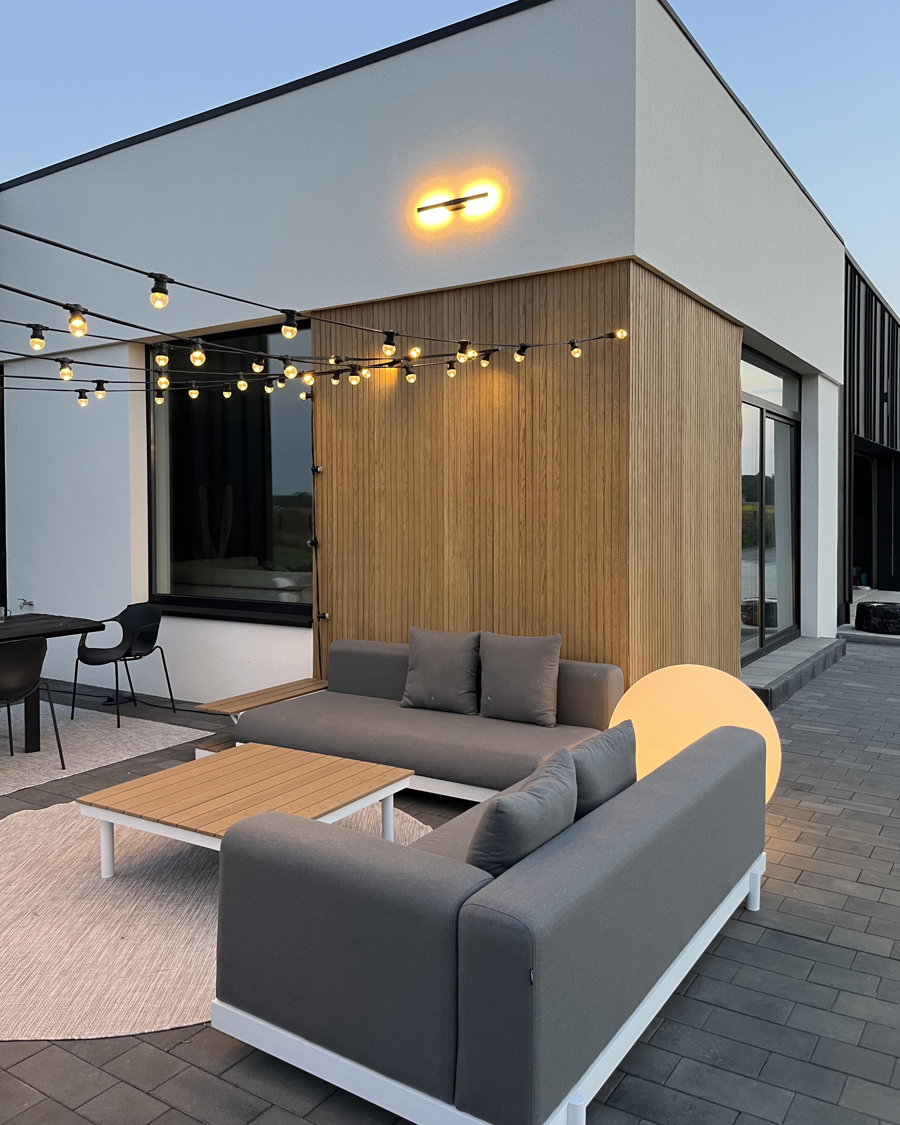 Tuin hoekloungeset met tafel 5-zits MISSANELLO Grijs
