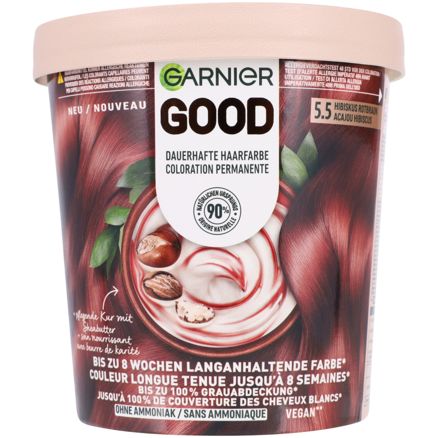 Garnier GOOD Dauerhafte Haarfarbe 5.5 Hibiskus Rotbraun