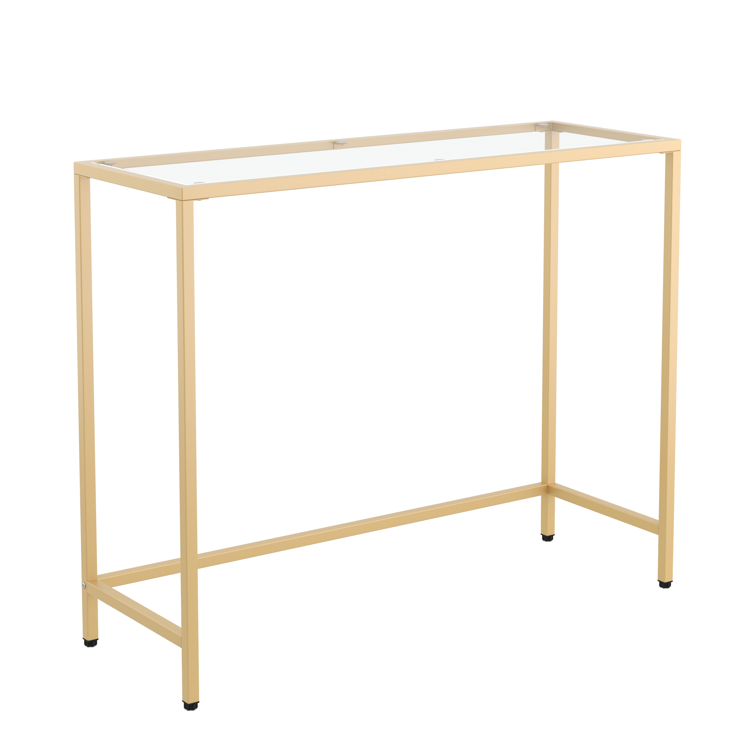 Konsolentisch Glas TYRO 100 x 80 cm gold