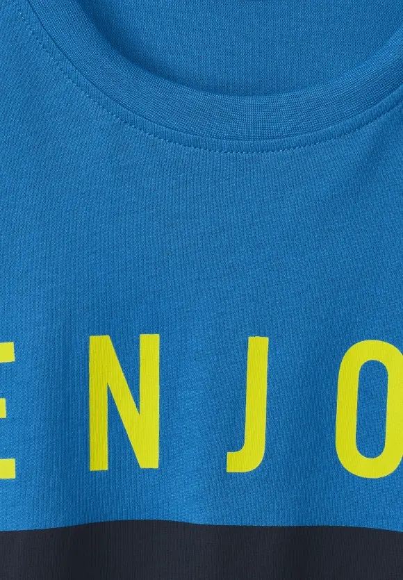 T-Shirt mit Frontprint - classic blue