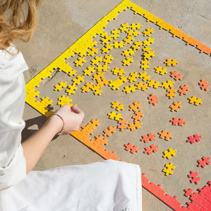 Areaware - Farbverlauf Puzzle, rot / gelb (500-tlg.)
