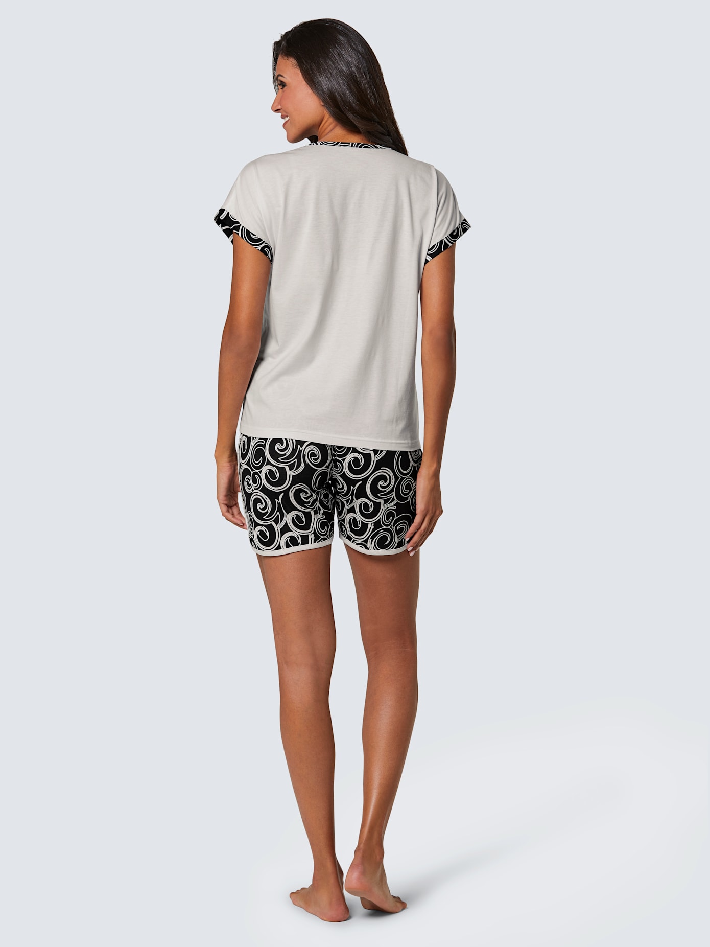 Pyjamas courts jersey fin