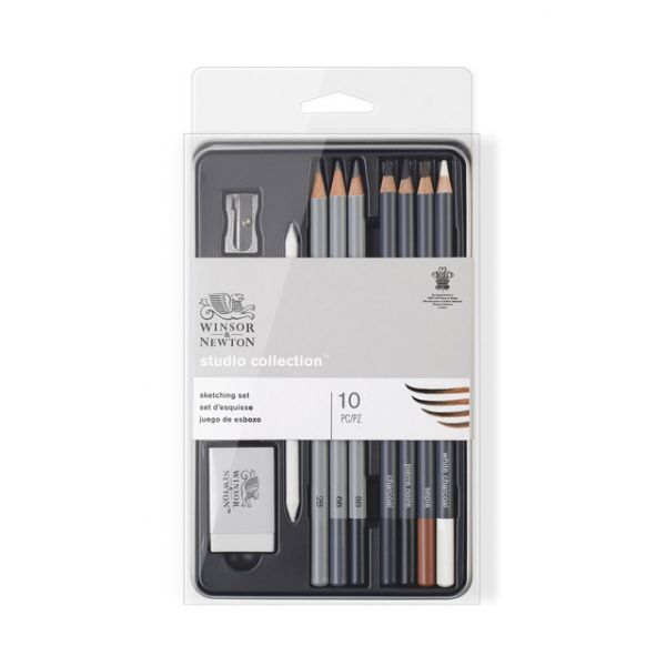 Winsor & Newton Conjunto de Esboço 10 Peças