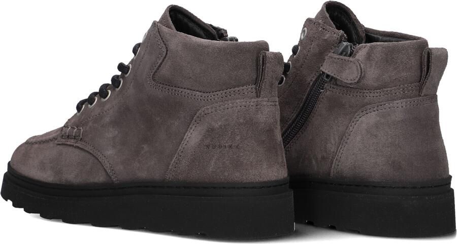 Nubikk suède veterboots donkergrijs