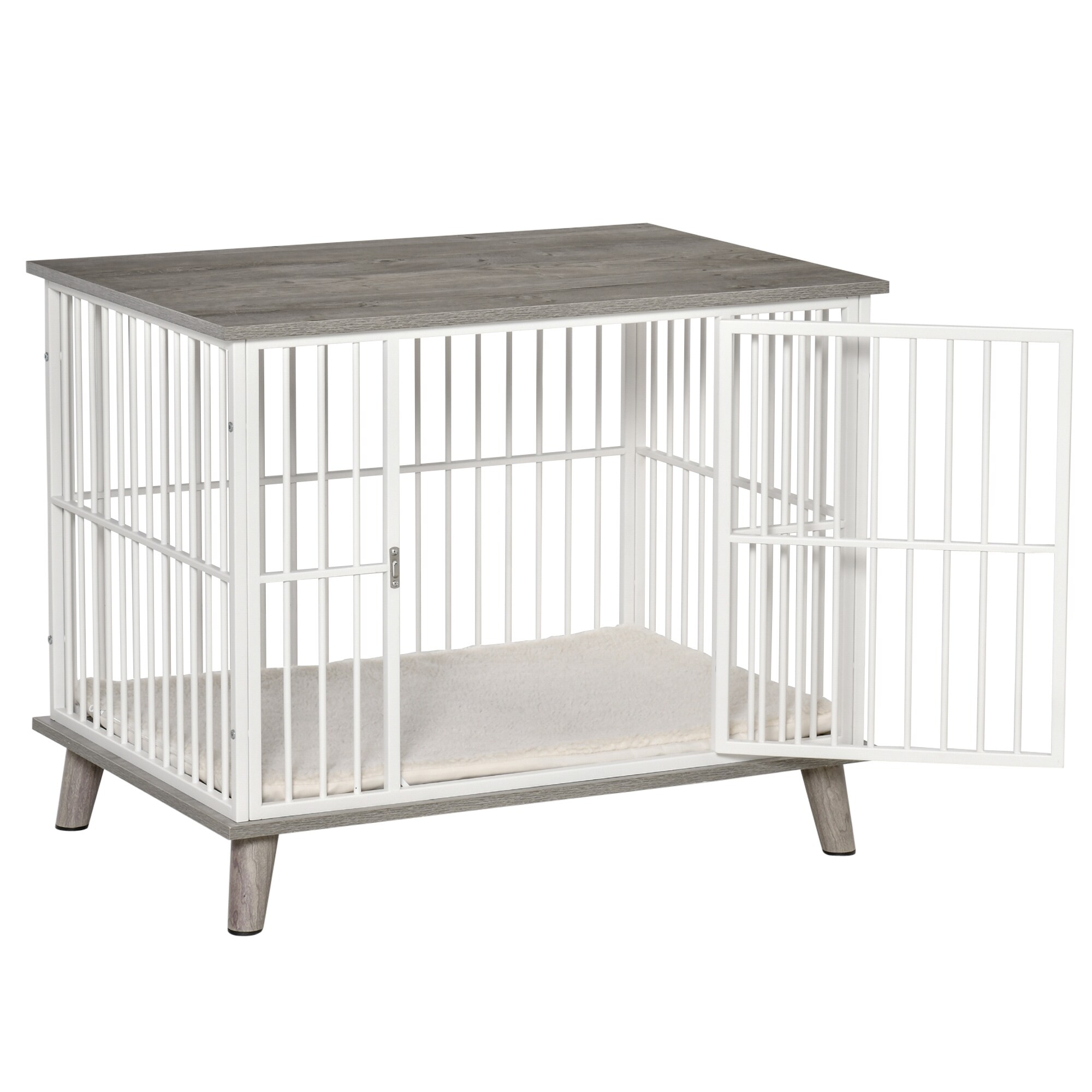 PawHut Hundekäfig mit erhöhtem Design bunt 86B x 60T x 70H cm