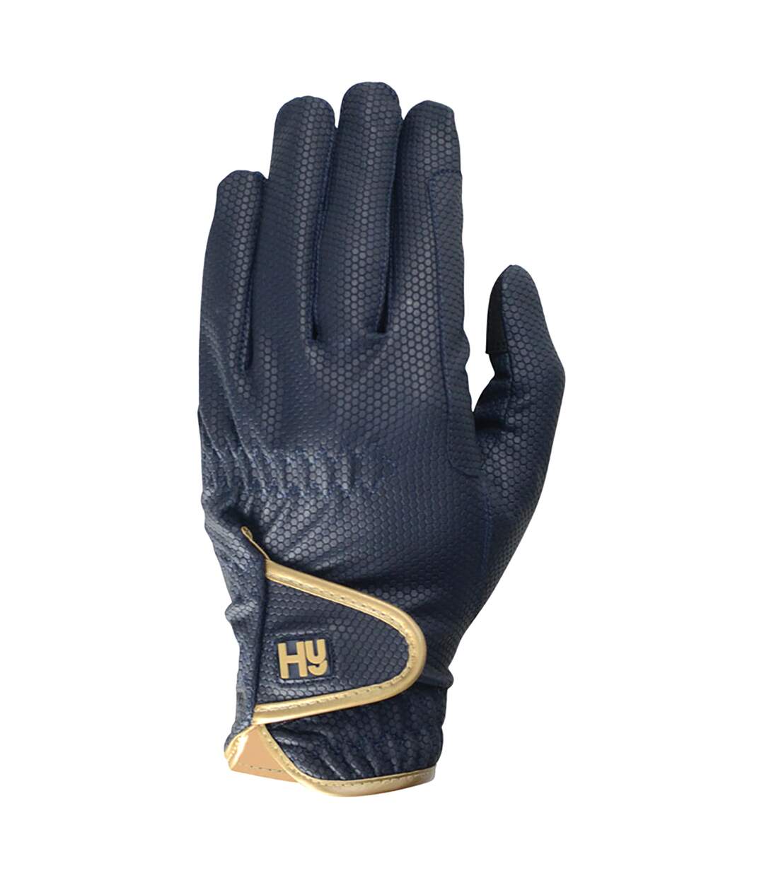 Hy5 - Gants d'équitation COTTENHAM ELITE - Adulte (Bleu marine / or) - UTBZ3164