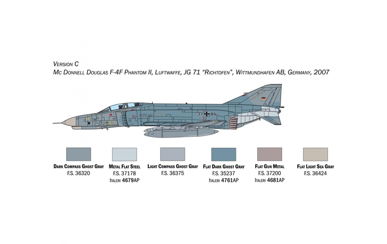 Bausatz F-4E/F Phantom II 1:72Jet Modellbausatz im Massstab 1:72