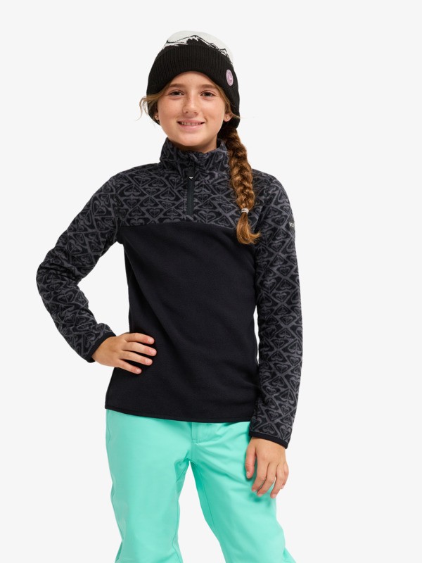 Whitecamp Half Zip Polaire technique Noir Fille 8-16 ans