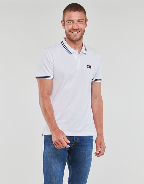 Tommy Jeans - TJM CLSC TIPPING DETAIL POLO - Blanc