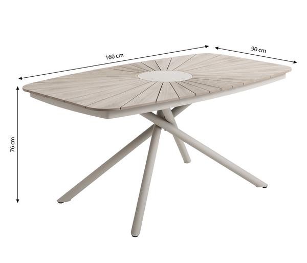 Dehner Tisch Barcelona, ca. B160/H76/T90 cm