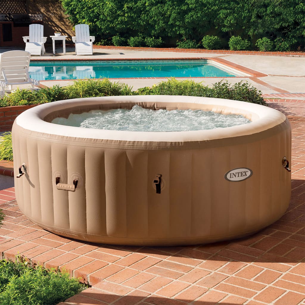 Cuve thermale de massage à bulles ronde purespa 196x71 cm