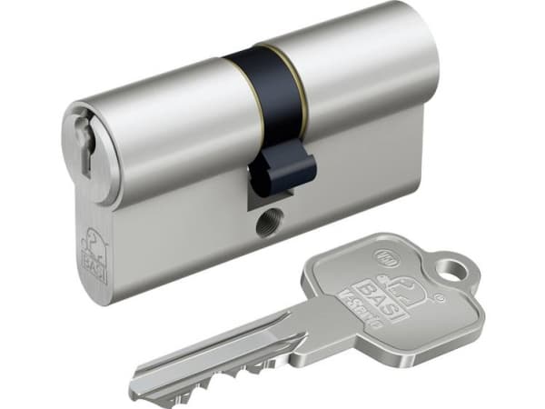 BASI V50 - 35/40 mm KA, Europrofilsylinder, Nickel, 3 stykker, 1 stykker, 275 g, 1,7 cm
