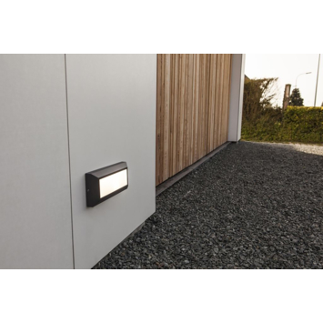 Lutec buitenwandlamp LED Helena L mat zwart
