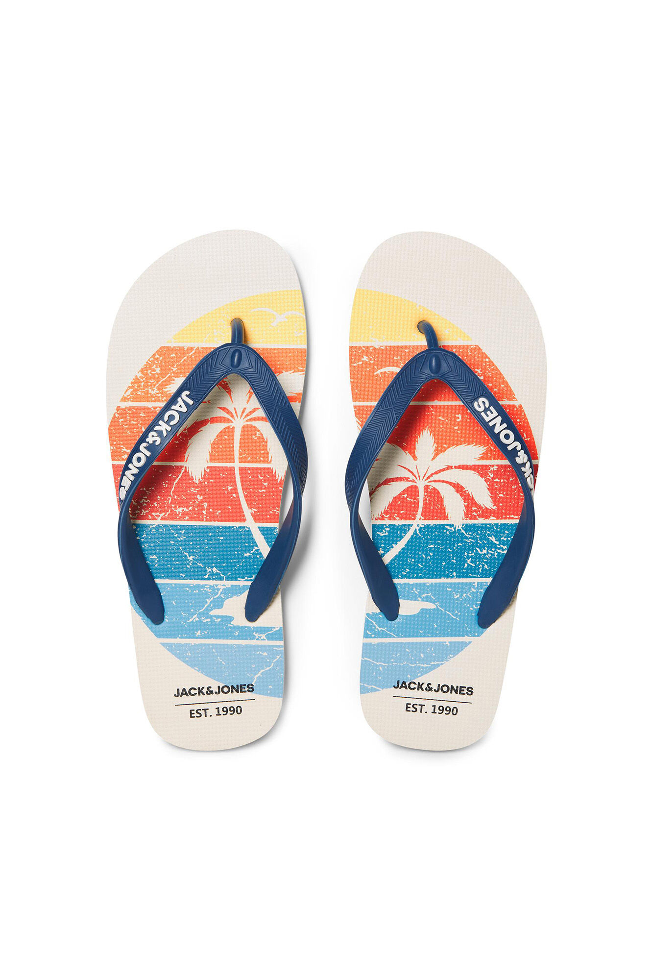 Chinelo estampado - azul médio