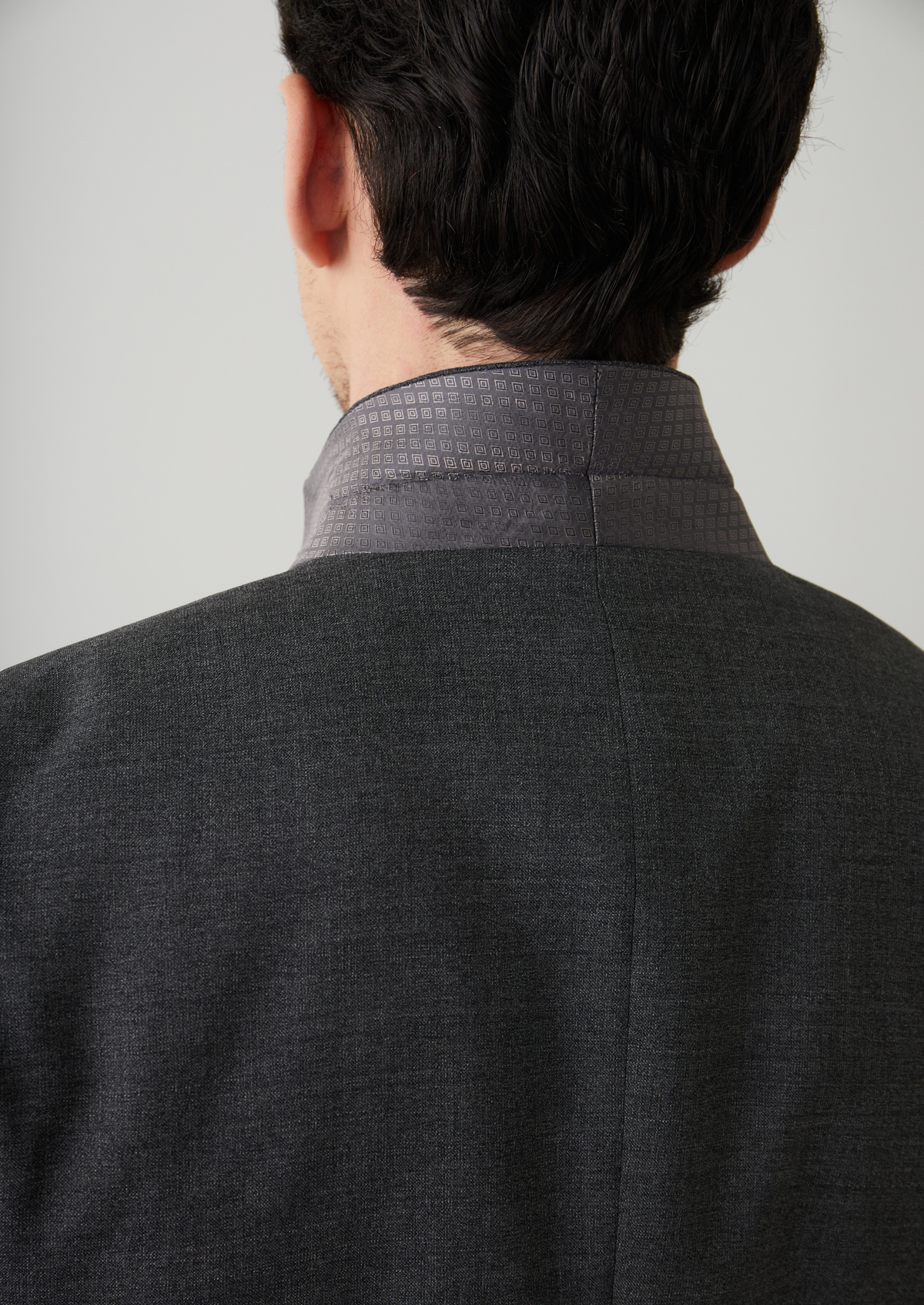 Veste de costume voyage Regular en laine unie grise