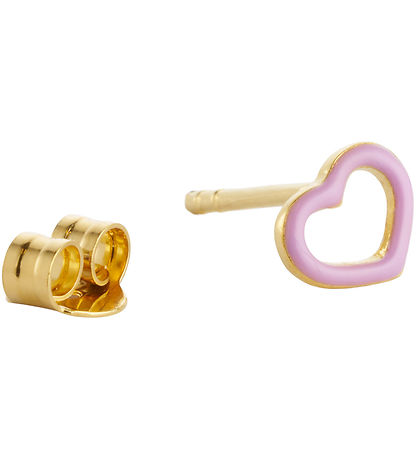 Design Letters ?rering - 1 stk. - Lilla Hjerte - 18K Guldbelagt