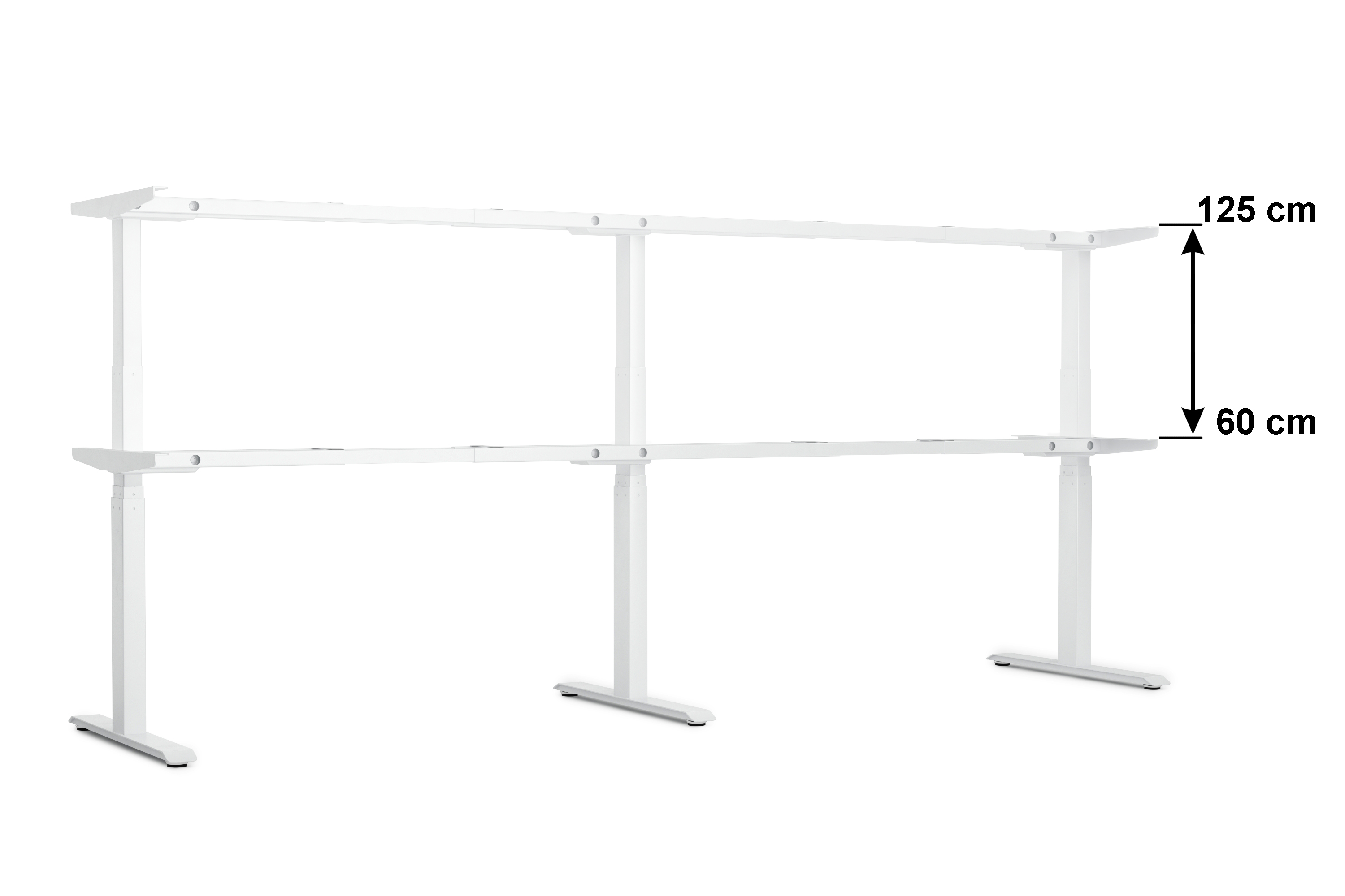 Konferenztisch elektrisch weiss 280 x 100 cm