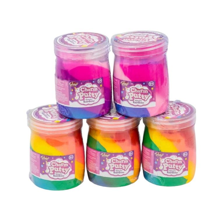 Pâte magique licorne arc-en-ciel avec figurine Mercredi et Patati