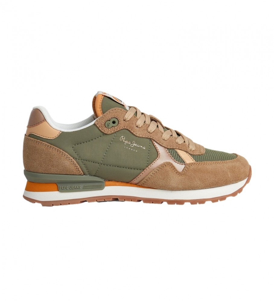 Tênis Pepe Jeans Brit Jump W de couro verde