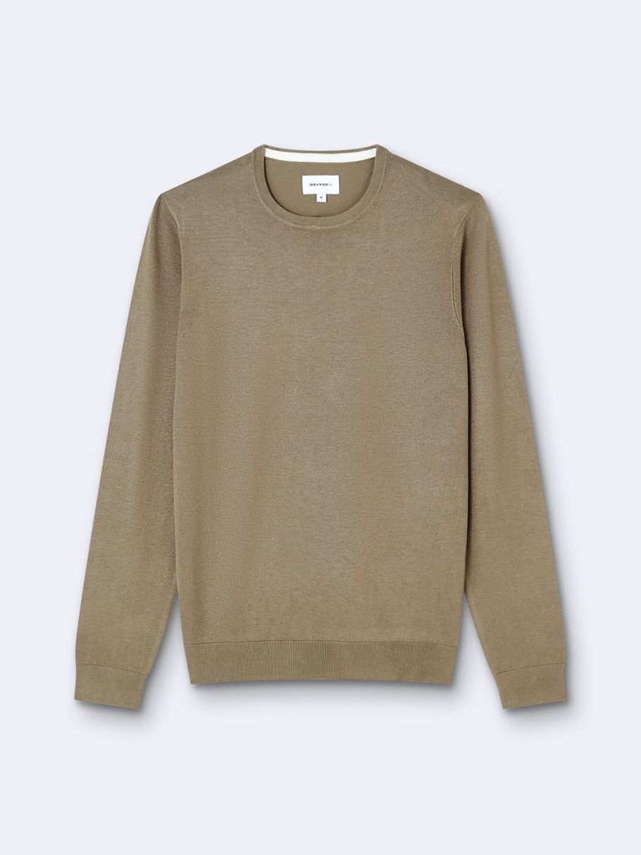 Pull col rond en viscose certifiée