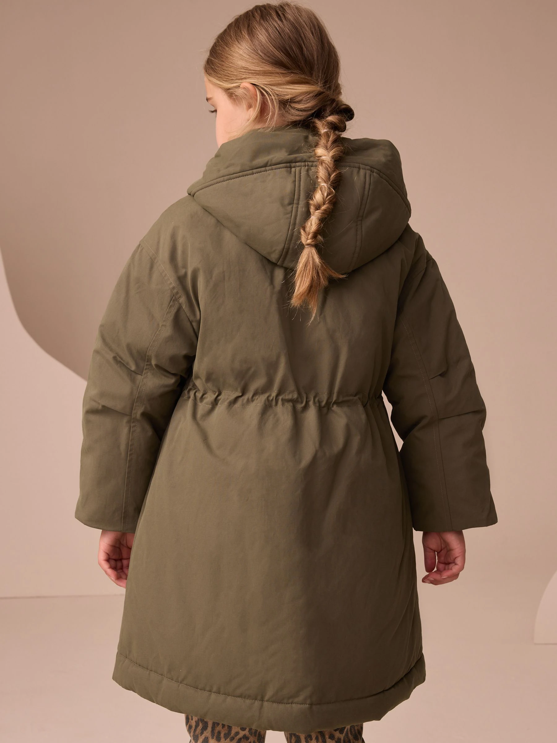 Kakigroen - Regenbestendige gewatteerde parka (3-16jr)
