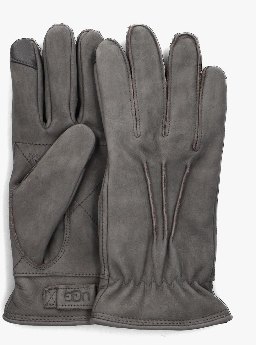 grijze ugg handschoenen point leather glove