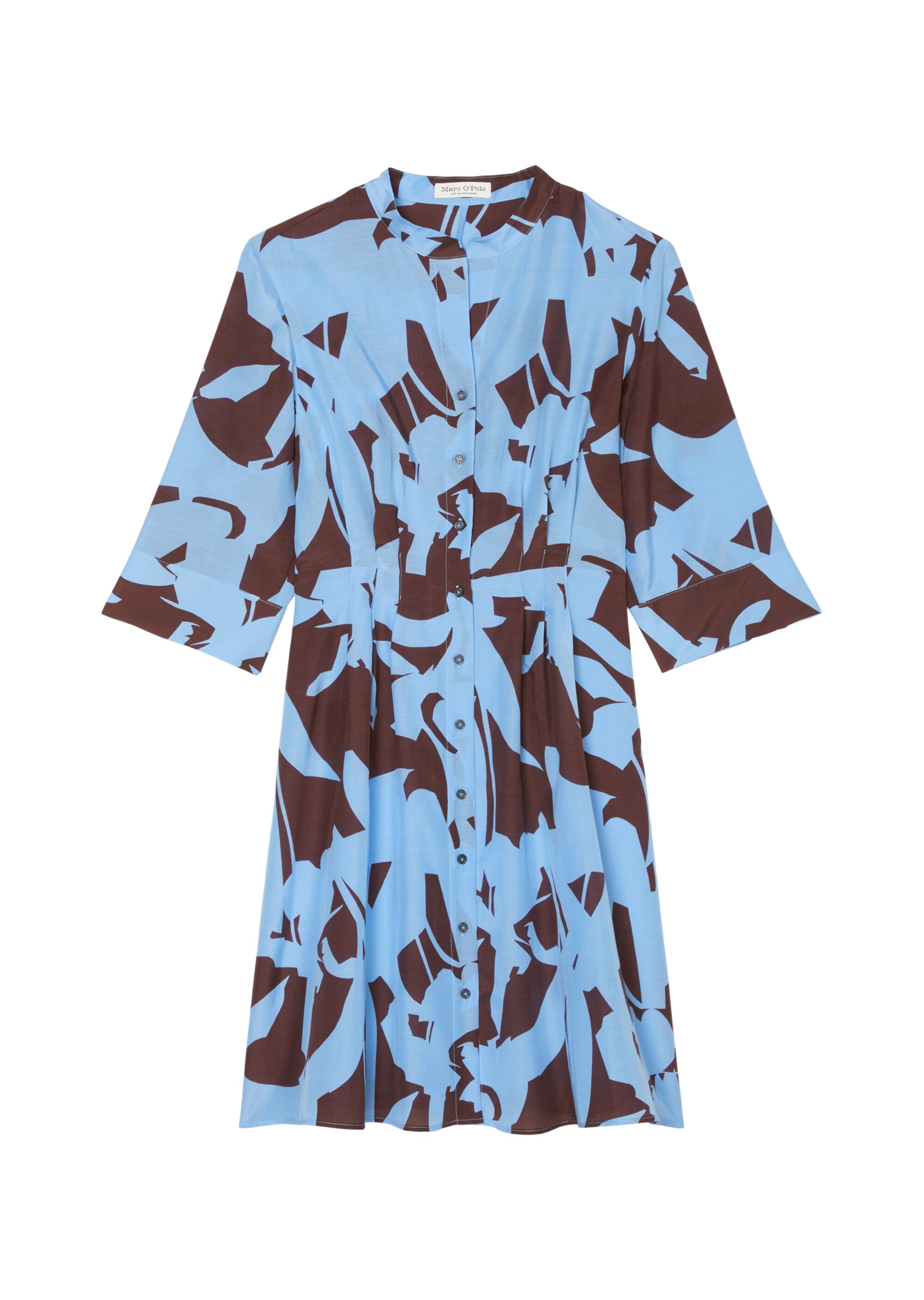 Kurzes Blusenkleid mit Silky Touch aus softem Organic Cotton-Viskose-Mix