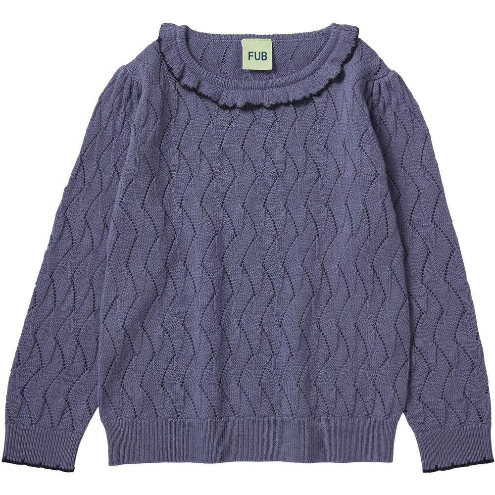 Køb FUB Dusty Violet Pointelle Bluse