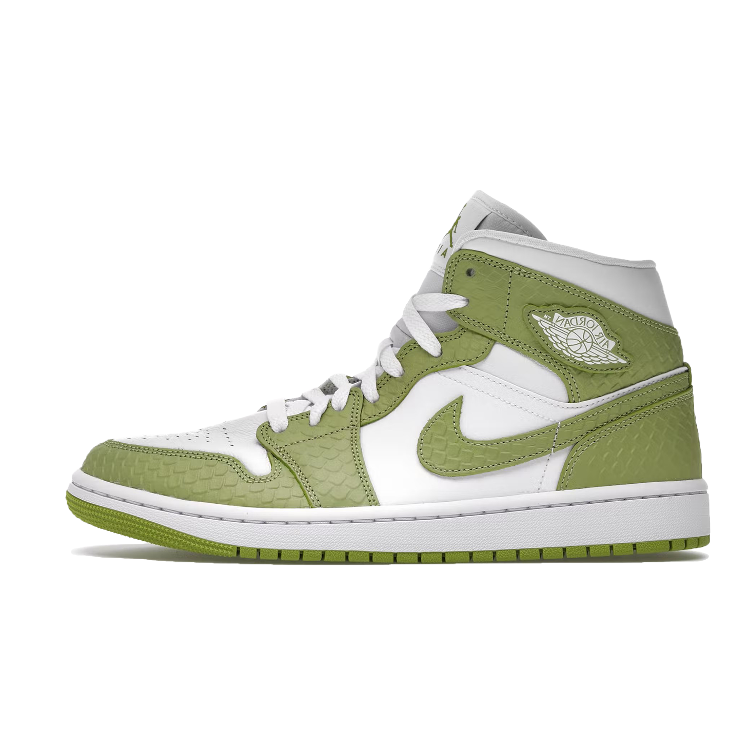 Jordan 1 Mid Green Python (Women Size!!)