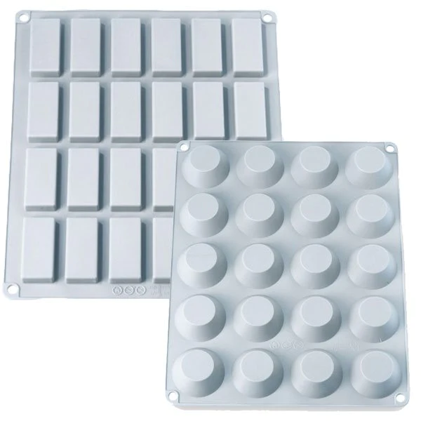 Lot Grandes Plaques silicone mini-financiers et mini-tartelettes Matho