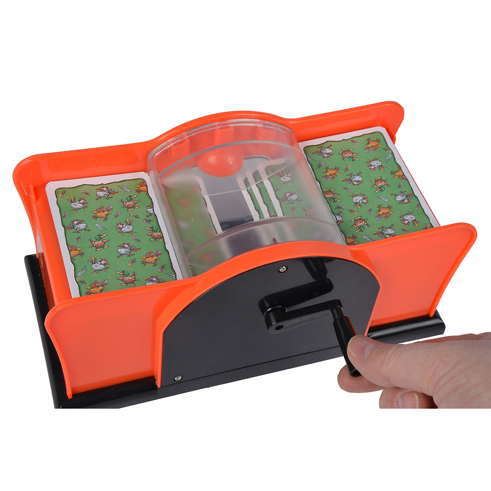 Deluxe Karten Mischmaschine Manueller 2 Deck Spielkarten Card Shuffler mit Handkurbel (606154620) - Rot