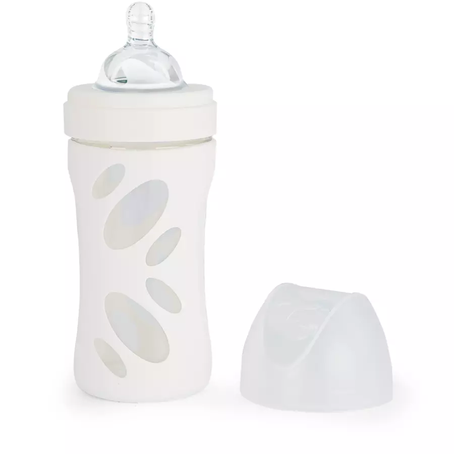 Twistshake Glasflasche Anti-Colic ab 2+ Monate 260 ml, Weiss